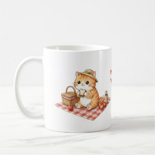 Kawaii Vintage Gemberkat Picknick Mok