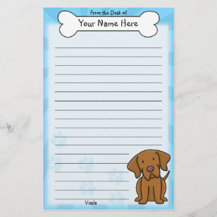 Kawaii Vizsla Stationery Briefpapier