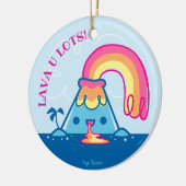 Kawaii Volcano Keramisch Ornament (Links)