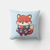 Kawaii vos voor het winterseizoen kussen (Voorkant)
