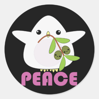 Kawaii Vredesduif met Olijftak stickers