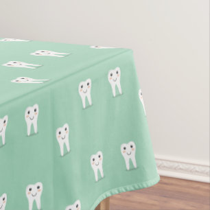 Kawaii vrolijke tand tafelkleed