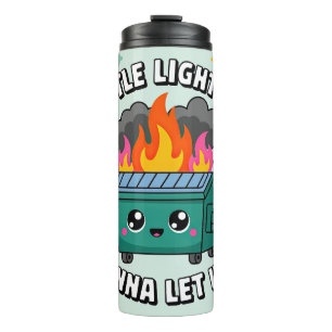 Kawaii vuilnisbak brand thermosbeker