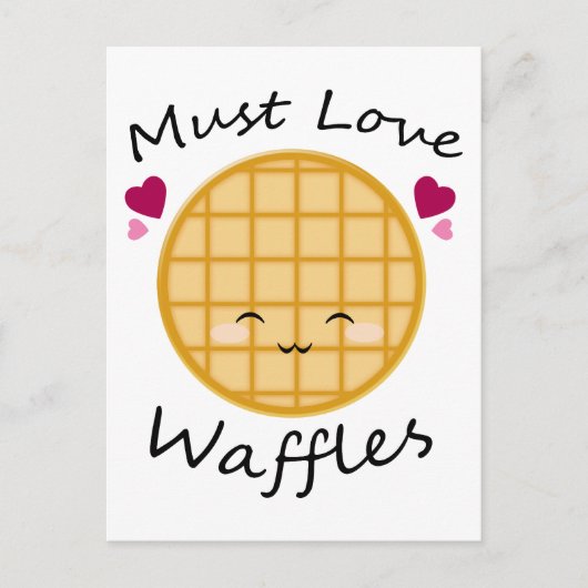 Kawaii Waffle Briefkaart (Voorkant)