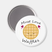 Kawaii Waffle Magneet (Voorkant / Achterkant)