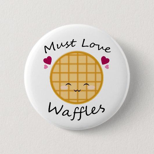 Kawaii Waffle Ronde Button 5,7 Cm (Voorkant)