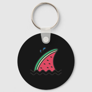 Kawaii Watermeloen Haaienvin Grappige Familie Zome Sleutelhanger