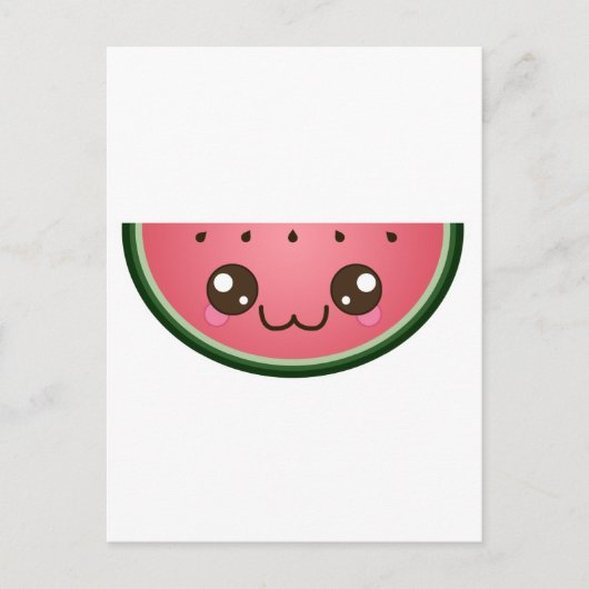 Kawaii Watermelon Briefkaart (Voorkant)