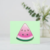 Kawaii Watermelon Briefkaart (Staand voorkant)