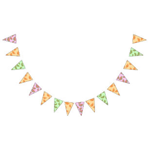 Kawaii Waterverf Fruit Slice Vlaggetjes