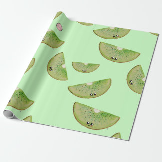 Kawaii Waterverf Kiwi Cadeaupapier