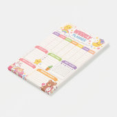Kawaii Weekplanner Post-it® Notes (Schuin)