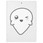 Kawaii Winking Ghost Clip Board Klembord (Achterkant)