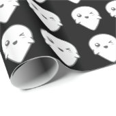 Kawaii Winking Ghost Gift Wrap Cadeaupapier (Rol Hoek)