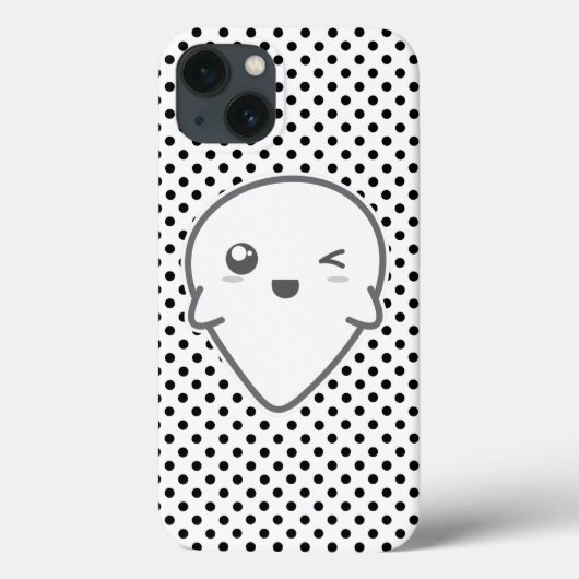 Kawaii Winking Ghost iPad Case (Achterkant)