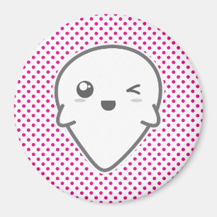 Kawaii Winking Ghost Magnet Magneet