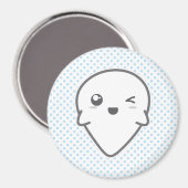 Kawaii Winking Ghost Magnet Magneet (Voorkant / Achterkant)