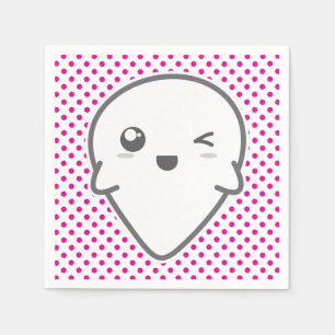 Kawaii Winking Ghost Napkins Servetten
