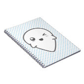Kawaii Winking Ghost Notitieboek (Rechterzijde)