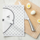Kawaii Winking Ghost Serviette de cuisine (Quart Plié)