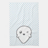 Kawaii Winking Ghost Serviette de cuisine (Vertical)