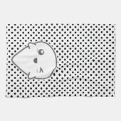Kawaii Winking Ghost Serviette de cuisine (Horizontal)