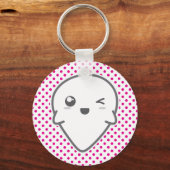 Kawaii Winking Ghost Sleutelhanger (Voorkant)