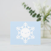 Kawaii Winter Snowflake Briefkaart (Staand voorkant)