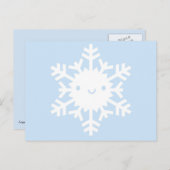 Kawaii Winter Snowflake Briefkaart (Voorkant / Achterkant)