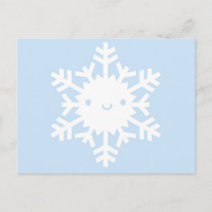 Kawaii Winter Snowflake Briefkaart