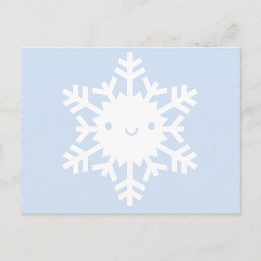 Kawaii Winter Snowflake Briefkaart (Voorkant)