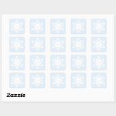 Kawaii Winter Snowflake Vierkante Sticker (Vel)