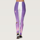 Kawaii Witch Snow Globe Leggings Purple (Dos)