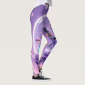 Kawaii Witch Snow Globe Leggings Purple (Droite)
