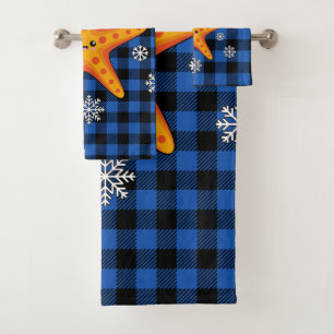 Kawaii Xmas Starfish sur Blue Buffalo Motif
