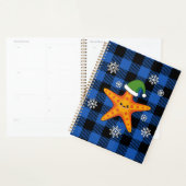 Kawaii Xmas Starfish sur Blue Buffalo Motif (Devant avec enveloppe)