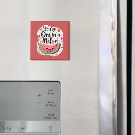 Kawaii "You're One in a Melon" Schattigee watermel Magneet (Insitu (Koelkast))