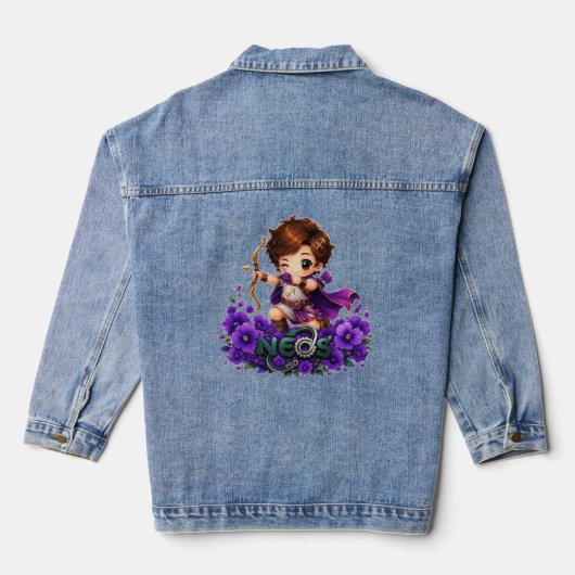 Kawaii Zodiac Neos Boogschutter Denim Jacket (Achterkant)