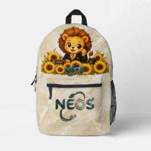 Kawaii Zodiac Neos Leeuw Bedrukte Rugzak