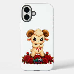 Kawaii Zodiac Neos Ram iPhone 16 Plus Hoesje