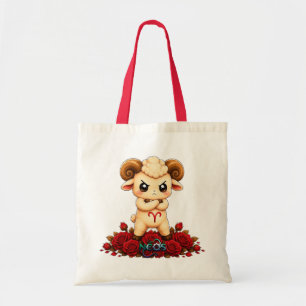 Kawaii Zodiac Neos Ram Tote Bag