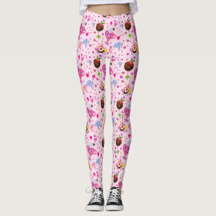 Kawaii Zoete Harten En Chocolade Leggings