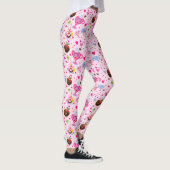 Kawaii Zoete Harten En Chocolade Leggings (Rechts)