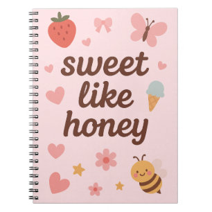 Kawaii Zoete Meisje Roze Bij Aesthetic – Cute Desi Notitieboek