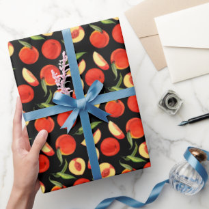 Kawaii Zoete Zomer Perzik Patroon Cadeaupapier
