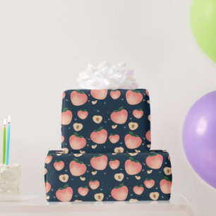 Kawaii Zomer Perzik Patroon Inpakpapier