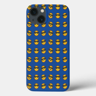 Kawaii Zon met Zonnebril Happy Emoji Faces iPhone 13 Hoesje
