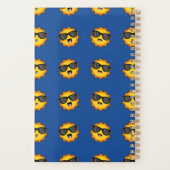 Kawaii Zon met Zonnebril Happy Emoji Faces Planner (Achterkant)