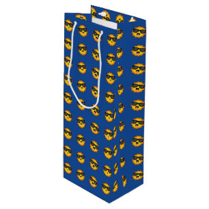 Kawaii Zon met Zonnebril Happy Emoji Faces Wijn Cadeautas