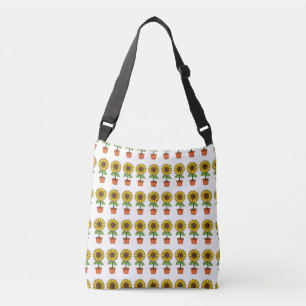 Kawaii Zonnebloem Plant in een pot Crossbody Tas